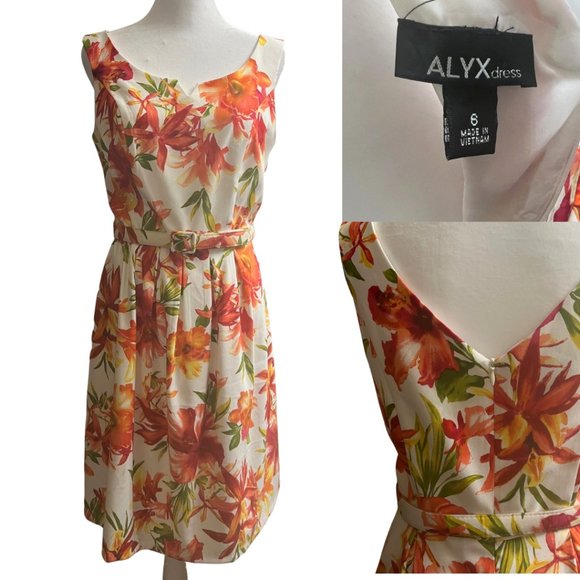 Alyx Dresses & Skirts - ALYX Floral Dress Women's sz 6 Sleeveless w/ Belt